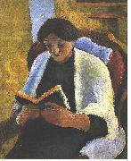 August Macke Reading woman oil painting